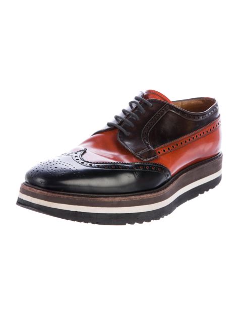 prada mens platform brogues|Prada shoes for men.